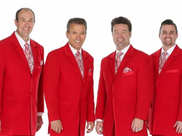 Statler Brothers Quartet in Suits Red